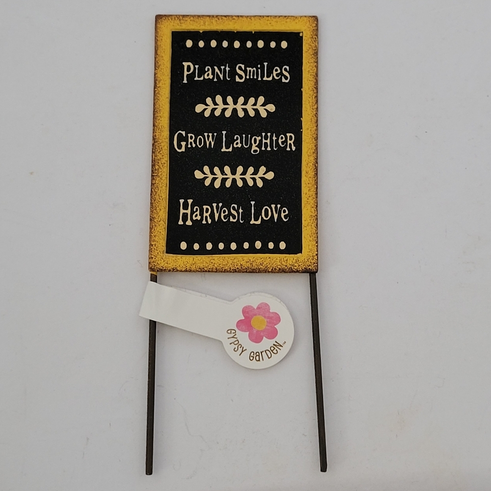 Studio M Miniature Dollhouse Yellow Garden Sign